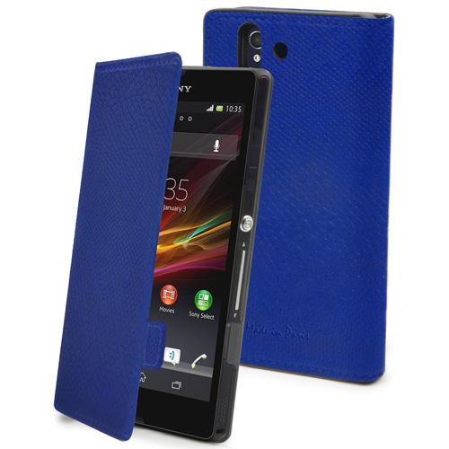 MADEXPER FND ETUI SLIM FOLIO PYTHON BLEU